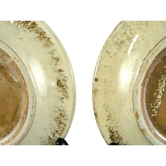 Bread Dessert Plate Country Pine Cone Design Lake Lodge Cabin Style 8" Set of 2 - Picture 10 of 12